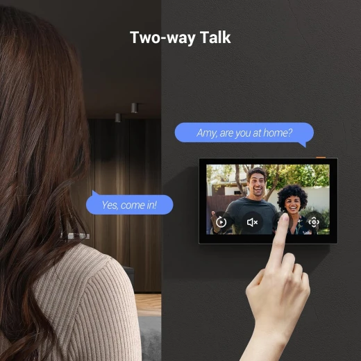EZVIZ Wireless Monitor Touch Screen with Ringtone, Central Control Screen, Works with Up to 30 Cameras/Doorbells, Wire free 7-Inch Colour Touchable Display, Live View Playback, 2-Way Talk (SD7) - Ezviz - Image 14