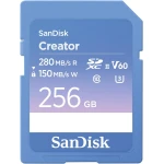 بطاقة ذاكرة SD Creator بسعة 256 جيجابايت، سرعات قراءة تصل إلى 280 ميجابايت/ثانية، مخصصة لكاميرات DSLR والكاميرات غير المزودة بمرآة، تدعم تصوير فيديو بدقة 4K UHD و6K، ​​فئة السرعة V60، تتضمن اشتراكًا مجانيًا لمدة شهر في Adobe Creative Cloud - SDSDXEP-256G-GNCIS من سان ديسك - سانديسك