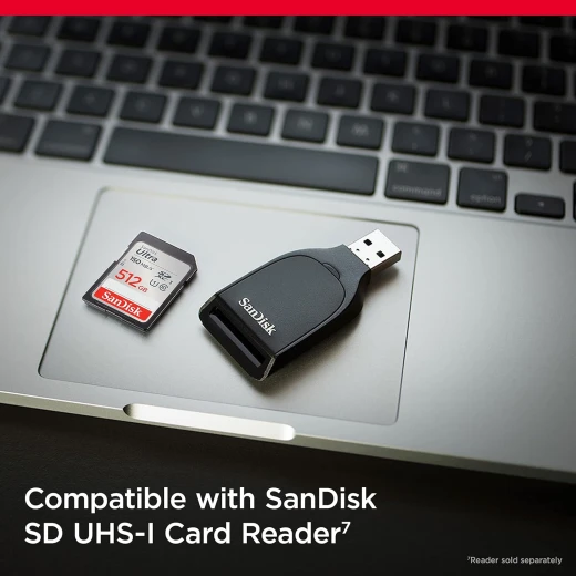 بطاقة ذاكرة SDXC فائقة السرعة بسعة 512 جيجابايت UHS-I - سرعة تصل إلى 150 ميجابايت/ثانية، فئة 10، U1، دقة عالية كاملة، بطاقة SD - SDSDUNC-512G-GN6IN من سان ديسك - سانديسك - Image 5