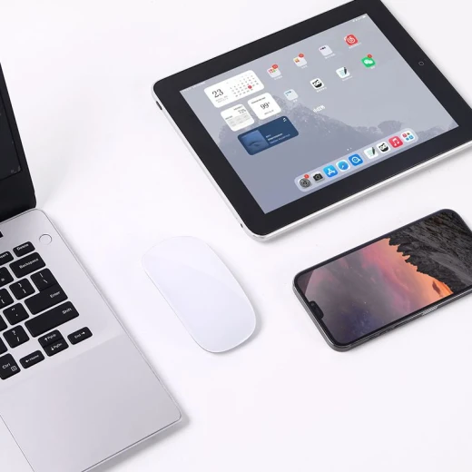 WiWU WM103 Magic Mouse Bluetooth USB-C Rechargeable Silver/Grey for Laptop/PC - Wiwu - Image 3