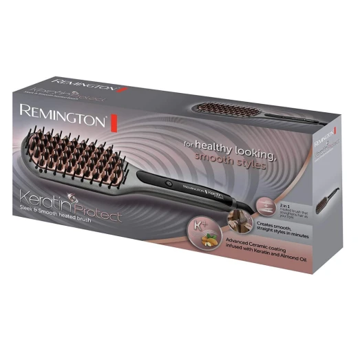 Remington CB7480 Keratin Protect Hair Straightening Brush Gray 230°C - Remington - Image 2