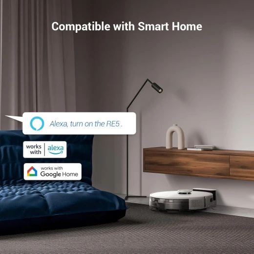 The RE5 Robot Vacuum & Mop Combo offers 4000 Pa suction, large water tank, auto-empty base, and smart navigation for full-home efficient cleaning - Ezviz - Image 2