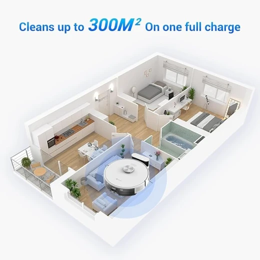 The RE5 Robot Vacuum & Mop Combo offers 4000 Pa suction, large water tank, auto-empty base, and smart navigation for full-home efficient cleaning - Ezviz - Image 4