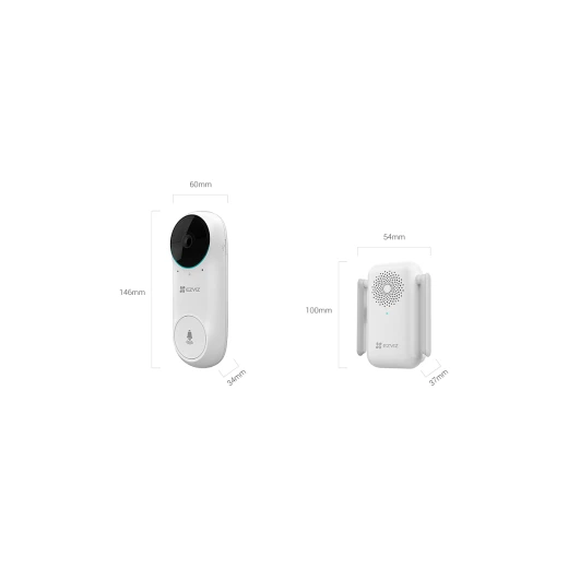 EZVIZ DB2C Kit – Wi-Fi Video Doorbell with Chime, 2K HD Video, Motion Detection, Two-Way Audio, Smart Home Security, Easy Installation - Ezviz - Image 9