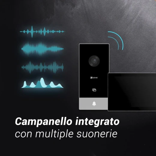 نظام الإنتركوم المرئي EZVIZ HP5 عبر الواي فاي – بدقة 1080P مع شاشة لمس ملونة 7 بوصات، جرس باب ثنائي الأسلاك، فتح الباب عن بُعد، صوت ثنائي الاتجاه، رؤية ليلية وتصميم نحيف - إزفيز - Image 10