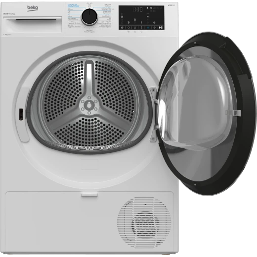 Beko B5T68253W 8kg Heat Pump Dryer with OptiSense Technology and AquaWave Drum Design for Gentle Drying, White Finish, Spacious Capacity for Large Loads - Beko - Image 6