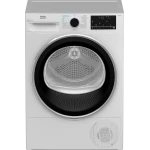 Beko B5T68253W 8kg Heat Pump Dryer with OptiSense Technology and AquaWave Drum Design for Gentle Drying, White Finish, Spacious Capacity for Large Loads - Beko