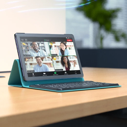 جهاز فيكوشا V-Z60 تابلت 10.1" 8GB رام 128GB روم 4G شريحتي اتصال أندرويد 12 – رمادي | ساعة فيكوشاV-70، واقي شاشة، قلم نشط، لوحة مفاتيح وغطاء، بطاقة تعليمية Al Maher، اشتراك IPTV 3 أشهر، قسيمة 10 دنانير - فيكوشا - Image 2