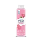 St Ives Rose and Aloe Vera Body Wash, Gentle Cleansing Formula, Infused with Real Rose and Aloe Extracts, 16 oz Bottle for Daily Use, Refreshing and Hydrating Skin - St. Ives