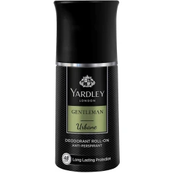 Yardley London Gentleman Urbane Roll On Deodorant For Men 50ml Clear Formula Long Lasting Protection Against Odor and Sweat Fresh Fragrance Everyday Use