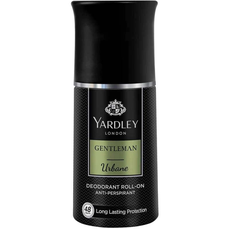 Yardley London Gentleman Urbane Roll On Deodorant For Men 50ml Clear Formula Long Lasting Protection Against Odor and Sweat Fresh Fragrance Everyday Use - Yardley London