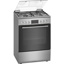 فرن بوش سلسلة 6 قائم بذاته يعمل بالوقود المزدوج من الفولاذ المقاوم للصدأ بتقنية EcoClean Direct