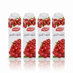 عصير التوت البري من كي دي دي، لتر واحد، مشروب فواكه منعش ولذيذ | نكهة التوت البري طبيعية 100٪ | مثالي لجميع الأعمار كرتون من 4 حبة - كي دي دي