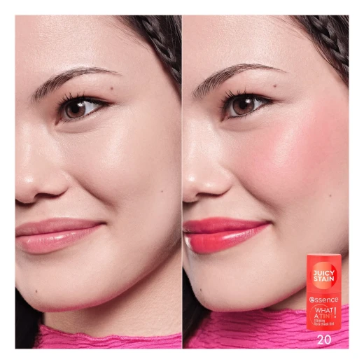 Essence What a Tint! Lip and Cheek Tint 20 Grapefruit Bliss 5g. Long Lasting, Versatile, Easy Application for a Natural Flush of Color - Essence - Image 9