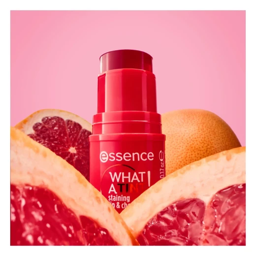 Essence What a Tint! Lip and Cheek Tint 20 Grapefruit Bliss 5g. Long Lasting, Versatile, Easy Application for a Natural Flush of Color - Essence - Image 6