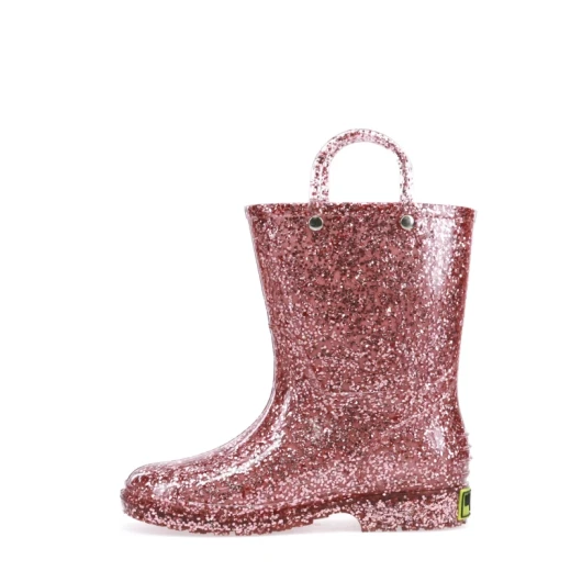 Western Chief Kids Glitter Rain Boots Rose Gold Size 1 Waterproof - Western Chief - Image 4