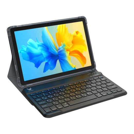 جهاز فيكوشا V M1 تابلت 10.1" أندرويد 15، 4GB + 4GB Ai رام 128GB روم | لوحة مفاتيح وغطاء حافظة فيكوشا، بطاقة تعليمية الماهر، اشتراك IPTV 3 أشهر، قسيمة 10 دنانير لون أزرق - فيكوشا - Image 4