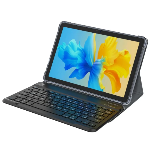 جهاز فيكوشا V M1 تابلت 10.1" أندرويد 15، 4GB + 4GB Ai رام 128GB روم | لوحة مفاتيح وغطاء حافظة فيكوشا، بطاقة تعليمية الماهر، اشتراك IPTV 3 أشهر، قسيمة 10 دنانير لون أزرق - فيكوشا - Image 2