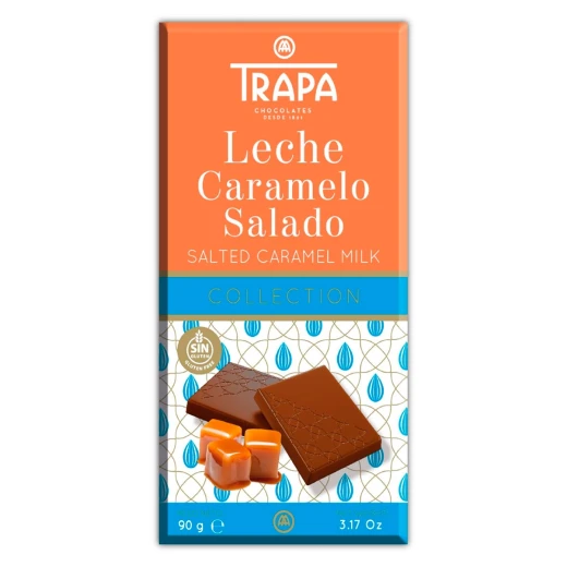 Trapa Caramel Milk Chocolate Bar 90g - Spanish Milk Chocolate Treat Trapa Caramel Milk Chocolate Bar 90g - Spanish Milk Chocolate Treat