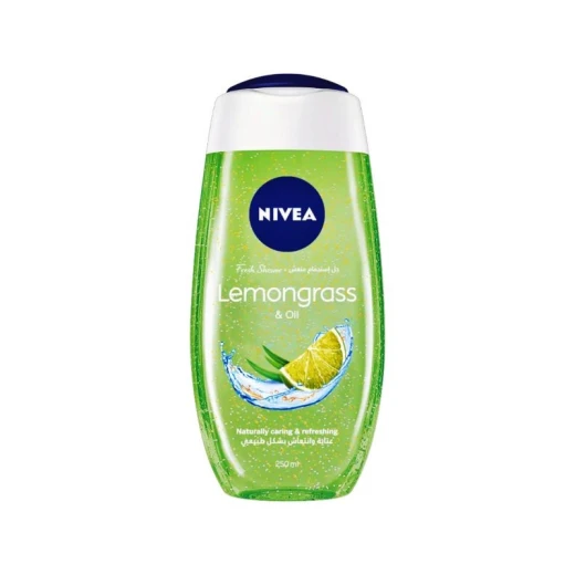 Nivea Refreshing Shower Gel with Oil and Lemongrass Extracts 250ml, Daily Cleansing and Hydration