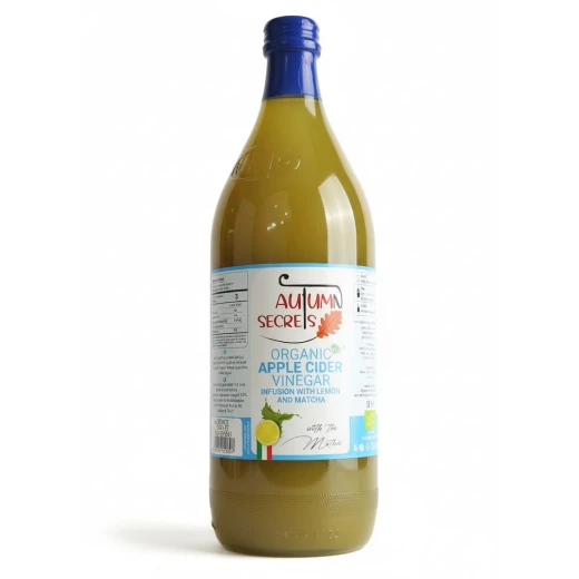 Autumn Secrets Organic Apple Cider Vinegar with Lemon & Matcha 1L Made with 100% organic apple cider vinegar for a natural wellness boost Autumn Secrets Organic Apple Cider Vinegar with Lemon & Matcha 1L Made with 100% organic apple cider vinegar for a natural wellness boost