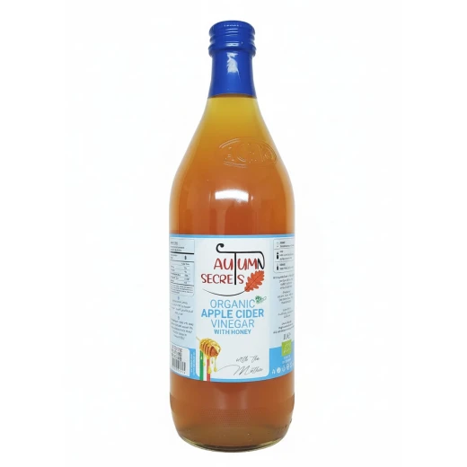 Autumn Secrets Organic apple cider vinegar with honey 1 liter Made from 100% organic apple cider vinegar blended with natural honey Autumn Secrets Organic apple cider vinegar with honey 1 liter Made from 100% organic apple cider vinegar blended with natural honey