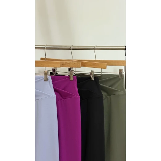 QUWA Women High-Waist Leggings, Medium Olive Green | Squat-Proof, Breathable, Anti-Odor, Soft & Comfortable - Quwa - Image 3