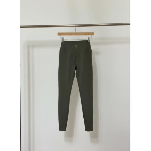 QUWA Women High-Waist Leggings, Medium Olive Green | Squat-Proof, Breathable, Anti-Odor, Soft & Comfortable - Quwa - Image 4