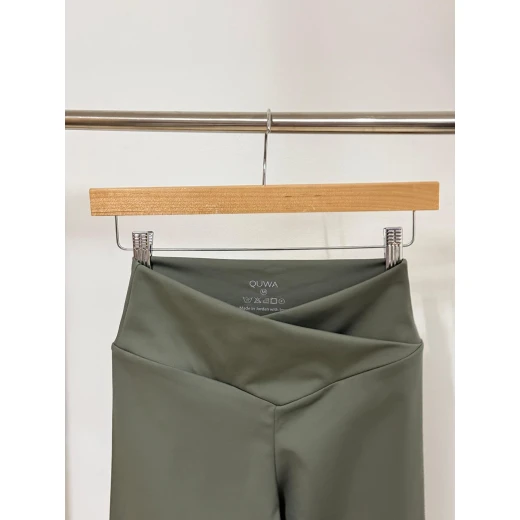 QUWA Women High-Waist Leggings, Medium Olive Green | Squat-Proof, Breathable, Anti-Odor, Soft & Comfortable - Quwa - Image 5