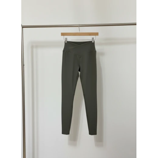 QUWA Women High-Waist Leggings, Medium Olive Green | Squat-Proof, Breathable, Anti-Odor, Soft & Comfortable QUWA Women High-Waist Leggings, Medium Olive Green | Squat-Proof, Breathable, Anti-Odor, Soft & Comfortable