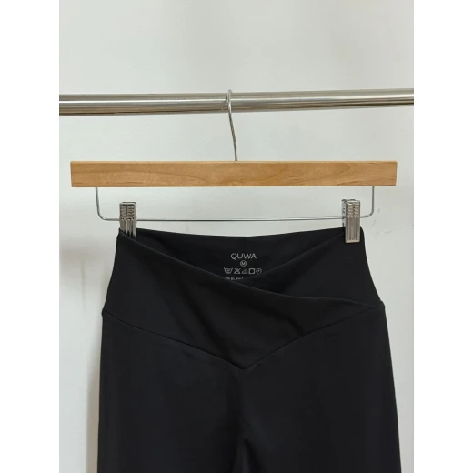 QUWA Women High-Waist Leggings – Small Black, Size 35 | Squat-Proof, Breathable, Anti-Odor, Soft & Comfortable - Quwa - Image 2