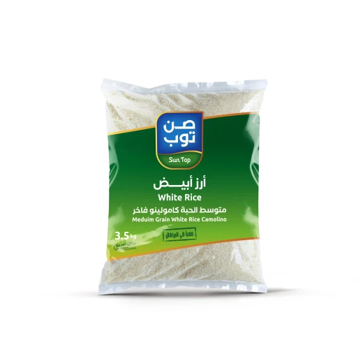 Sun Top Medium Grain Rice – 3.5kg | Premium Quality & Fluffy Texture Sun Top Medium Grain Rice – 3.5kg | Premium Quality & Fluffy Texture