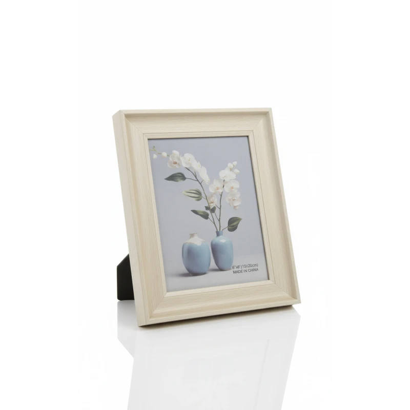 Photo Frame,White Gradient Design, 15 x 20 cm, Elegant Decorative Frame with Printing Option for Home, Office, or Gift Use