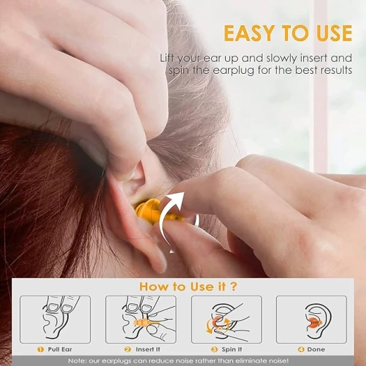 Seal & Calm Reusable Silicone Ear plugs Waterproof Noise Reduction Earplugs for Swimming, Study, Work, Travel, 6 pairs corded and uncorded, Green, Yellow, Pink, Yellow - Seal &amp; Calm - Image 4