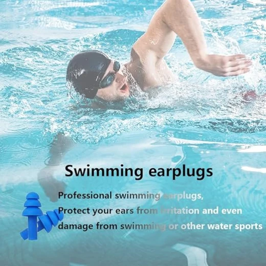 Seal & Calm Reusable Silicone Ear plugs Waterproof Noise Reduction Earplugs for Swimming, Study, Work, Travel, 6 pairs corded and uncorded, Green, Yellow, Pink, Yellow - Seal &amp; Calm - Image 3