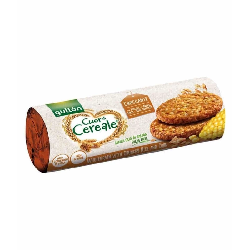 Gullon Whole-Grain Biscuits with Crunchy Rice and Corn 265g Sweet Snacks - Gullon