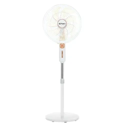 CONTI 18 Inch Stand Fan, 7 Blades, 4 Speeds, White, Quiet Operation, Home and Office Cooling