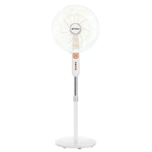 CONTI 18 Inch Stand Fan, 7 Blades, 4 Speeds, White, Quiet Operation, Home and Office Cooling CONTI 18 Inch Stand Fan, 7 Blades, 4 Speeds, White, Quiet Operation, Home and Office Cooling