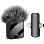 Portable F15-2 Dual Mini Wireless Headset Microphone 3 in 1 with Noise Reduction and Tiny Collar Clip Noise Reduction Mini Mic for Recording, Vlogs, YouTube, Tiktok