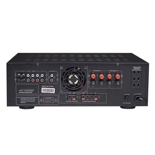 مضخم صوت دي بي أوديو AV 802، مضخم صوت ستيريو 2.0 قناة عالي الدقة، مع صوت قوي لنظام المسرح المنزلي، أسود، 100 واط RMS - Image 2