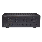 مضخم صوت دي بي أوديو AV 802، مضخم صوت ستيريو 2.0 قناة عالي الدقة، مع صوت قوي لنظام المسرح المنزلي، أسود، 100 واط RMS