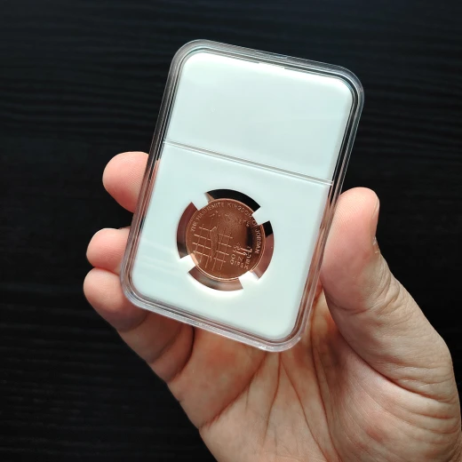 Lafita Tithkar Qirsh (Piastre) Clear Holder Display Slab – Authentic Jordanian Commemorative Coin | Collector’s Keepsake & Cultural Gift - Lafita - Image 2