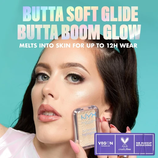 NYX Professional Makeup Buttermelt Highlighter - Glaze it Butta - Light bronze 5g - Nyx professional makeup - Image 5