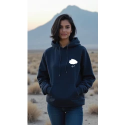 هودي كحلي، صغير، تصميم كركي، إلهام ثقافي وفني، مريح، أنيق، مناسب للارتداء اليومي للجنسين من ديزاينلس