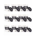 RZ Colored Black Paper Cups 12 oz, 10-Pack with Printed Designs & Matching Lid, Elegant Party & Gathering Cups - RZ Products