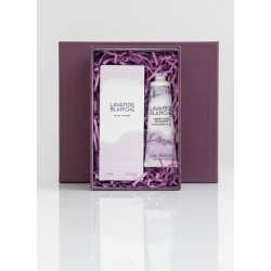 طقم هدية من لوكسيتان لافاند بلانش، يضم عطرًا فاخرًا بحجم 50 مل وكريم يدين مغذيًا بحجم 30 مل