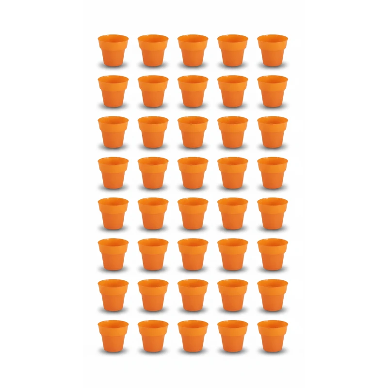 RZ Crystal Orange Plastic Cups 7 oz, Stylish Party & Gathering Cups 25 + 25 pcs Offer - RZ Products