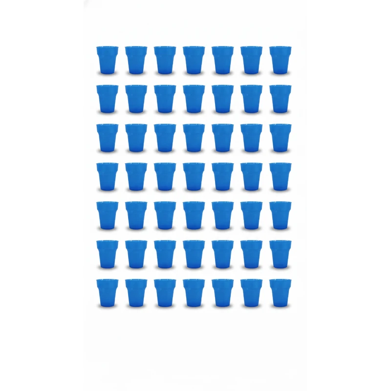RZ Crystal Blue Plastic Cups 7 oz, Stylish Party & Gathering Cups 25 + 25 pcs Offer - RZ Products