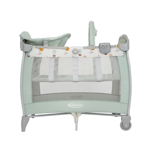 Graco Contour Electra Bassinet Travel Cot with Changing Table, Up & Away, Portable Baby Crib with 2 Speed Vibration and Integrated Storage, Suitable from Birth to 3 Years - Graco - Image 6