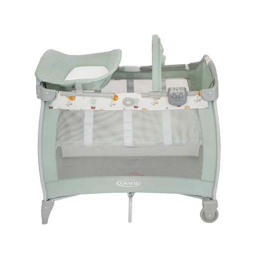 Graco Contour Electra Bassinet Travel Cot with Changing Table, Up & Away, Portable Baby Crib with 2 Speed Vibration and Integrated Storage, Suitable from Birth to 3 Years Graco Contour Electra Bassinet Travel Cot with Changing Table, Up & Away, Portable Baby Crib with 2 Speed Vibration and Integrated Storage, Suitable from Birth to 3 Years